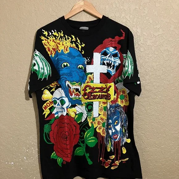 Vintage | Shirts | Ozzy Osbourne Tattoo Concert All Over Print